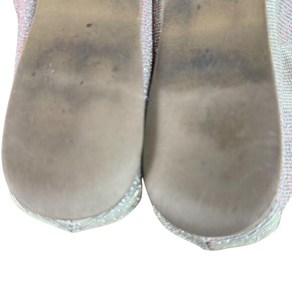 Steve Madden Bamba Metallic Nude Blush Round Toe Ballet Flats Shoes sz 8.5 M - Picture 14 of 16